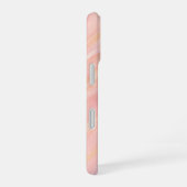 ロゼシルク - 高級なピンクとゴールドの大理石模様 iPhone 16ケース (右側面)