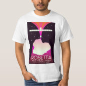 ロゼッタとフィラエのランダー宇宙アート Tシャツ (正面)