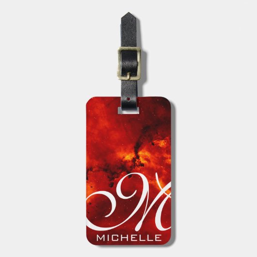 ロゼッタネブラモノグラムの文字 ラゲッジタグ (正面縦)