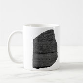 ロゼッタ石のエジプトの花崗閃緑岩の石碑 コーヒーマグカップ (左)