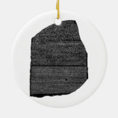 ロゼッタ石のエジプトの花崗閃緑岩の石碑 セラミックオーナメント (裏面)