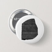 ロゼッタ石のエジプトの花崗閃緑岩の石碑 缶バッジ (正面&裏面)