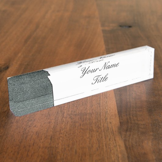 ロゼッタ石の古代エジプトのヒエログリフ デスクネームプレート (側面)