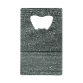 ロゼッタ石古代エジプトの象形文字 クレジットカード栓抜き (正面)