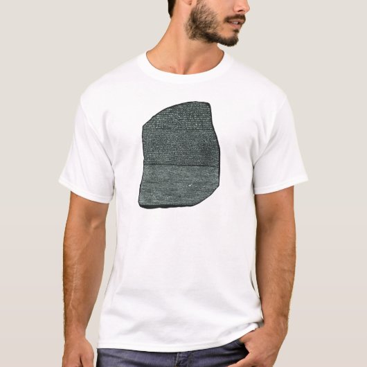 ロゼッタ石古代エジプトの象形文字 Tシャツ (正面)