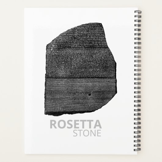 ロゼッタ石：古代エジプトの象形文字 プランナー手帳 (裏面)