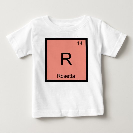 ロゼッタ ネーム 化学 元素 周期表 ベビーTシャツ (正面)