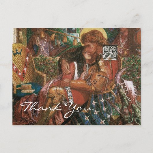 ロゼッティ結婚の聖ジョージとプリンセスサブラ ポストカード (正面)