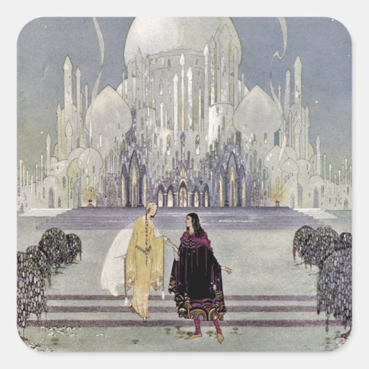 ロゼットとシャルマン王子 スクエアシール (正面)