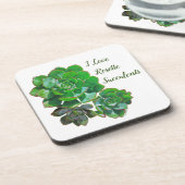 ロゼット多汁性プラスチックコースター コースター (左側)