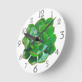 ロゼット多肉性壁時計 ラウンド壁時計 (傾斜)
