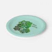 ロゼット多肉株紙プレート ペーパープレート (アングル)