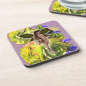 ロゼット多肉食の訪問者 コースター (左側)