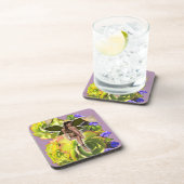 ロゼット多肉食の訪問者 コースター (右側)