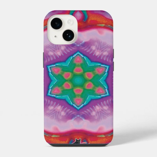 ロゼット カレイドスコープ iPhone カー iPhoneケース (裏面)