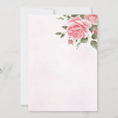 ロゼフローラワインブライダルシャワー(フォイル利用可能) 招待状 (裏面)