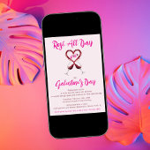 ロゼモダンオールデイガレンティーンズバレンタインデー 招待状