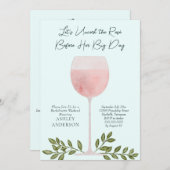 ロゼワインウォーターの色バチェロレッテ 招待状 (正面/裏面)