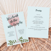 ロゼワインウォーターの色バチェロレッテ 招待状