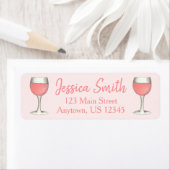 ロゼワインガラスピンク赤面ジンファンデルパーソナライズされた ラベル (インサイチュ)