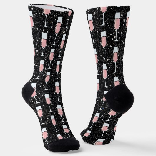 ロゼワインパターン ソックス (傾斜あり)
