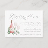 ロゼワインブライダルシャワーギフトディスプレイカード エンクロージャーカード (正面)