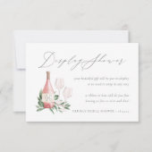 ロゼワインブライダルシャワーギフトディスプレイカード 招待状 (正面)