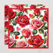 ロゼーガレンティーンズデイレディースブランチ 招待状 (正面/裏面)