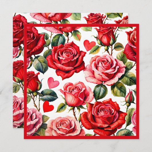 ロゼーガレンティーンズデイレディースブランチ 招待状 (正面/裏面)