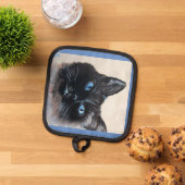 ロゼーザシアムネキャットオーブンミッツ&ポットホルダー 鍋敷き (トップダウン)