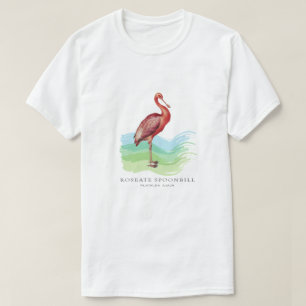 ロゼートスプーンビルヴィンテージバードイラストレーション Tシャツ