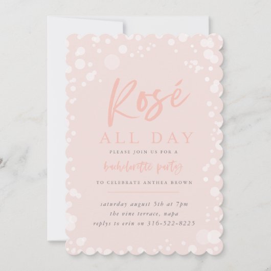 ロゼ終日バチェロレッテ 招待状 (正面)