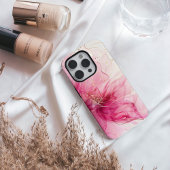 ロゼ エレガンス ラグジュアリーピンク フローラル シルク Case-Mate iPhoneケース