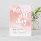ロゼ オールデイ 21歳の誕生日招待状 招待状 (スタンド正面)