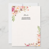 ロゼ オール デイ ブライダル シャワー 招待状 (裏面)