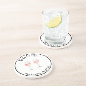 ロゼ・ワイン飲み友達 コースター (側面)