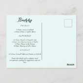 ロゼ ワイン ウォーターカラー ブライズメイド パーティー ポストカード (裏面)