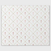 ロゼ·金ゴールド·金ゴールド·ワフランスのインをテーマ ラッピングペーパー (フラット)