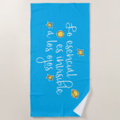 ロソシアル目に見えないロソホス ビーチタオル (正面)