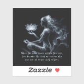 ロタス・ヨガ講師 瞑想のポーズ 輝くミスト シール (シート)