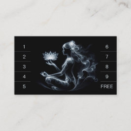 ロタス・ヨガ講師　瞑想のポーズ　輝くミスト ロイヤリティカード