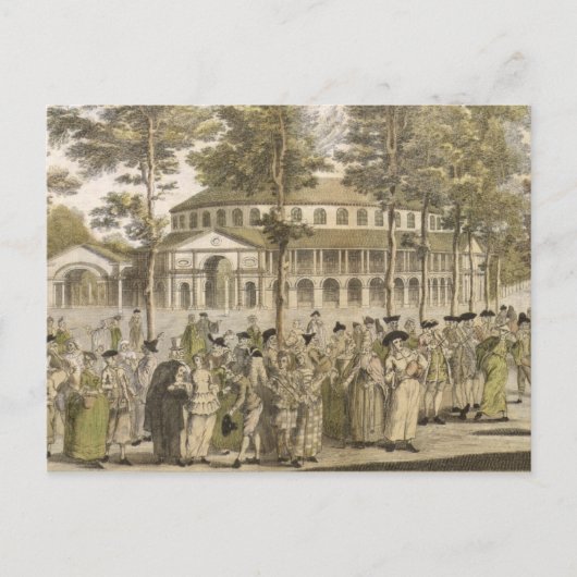 ロタンダ島のあるラネラの庭園の光景 ポストカード (正面)