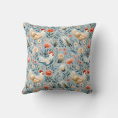 ロターズチキンズダスティブルーファームハウス クッション (裏面)