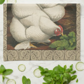 ロターズ&ヘンアウトアウトアウトサイドヘンハウス白縁どい キッチンタオル (折り畳み)