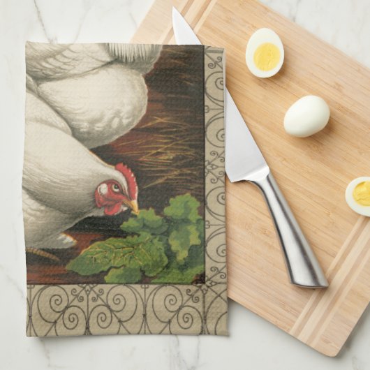 ロターズ&ヘンアウトアウトアウトサイドヘンハウス白縁どい キッチンタオル (四つ折り)