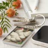 ロターズ&ヘンアウトアウトアウトサイドヘンハウス白縁どい キーホルダー (正面右)