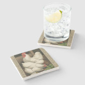 ロターズ&ヘンアウトアウトアウトサイドヘンハウス白縁どい ストーンコースター (横)