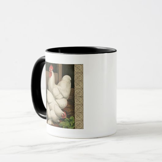 ロターズ&ヘンアウトアウトアウトサイドヘンハウス白縁どい マグカップ (正面左)