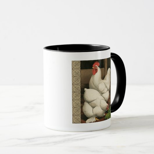 ロターズ&ヘンアウトアウトアウトサイドヘンハウス白縁どい マグカップ (正面右)