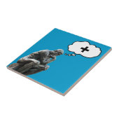 ロダンのシンカー像考え- 前向き タイル (側面)